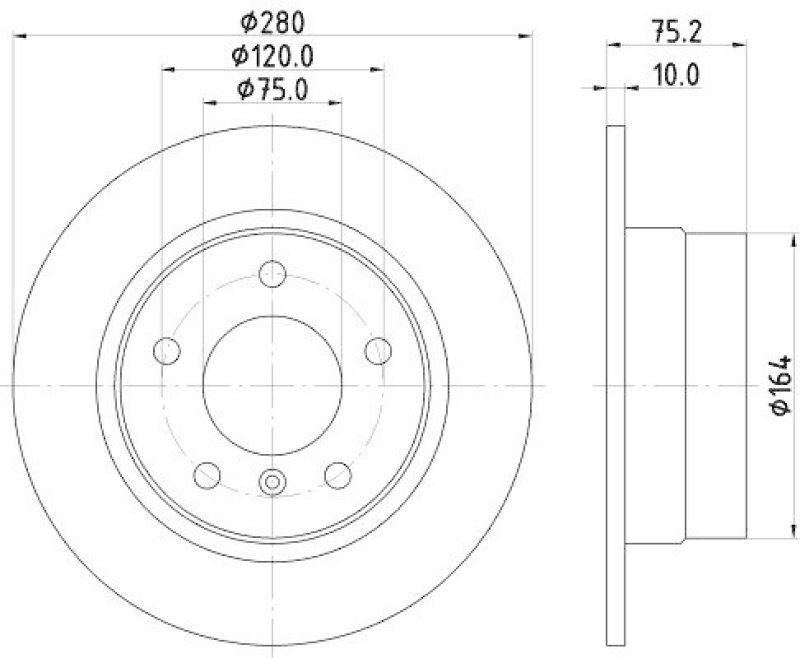 HELLA 8DD 355 112-641 Bremsscheibe f&uuml;r BMW Z4 (E85)