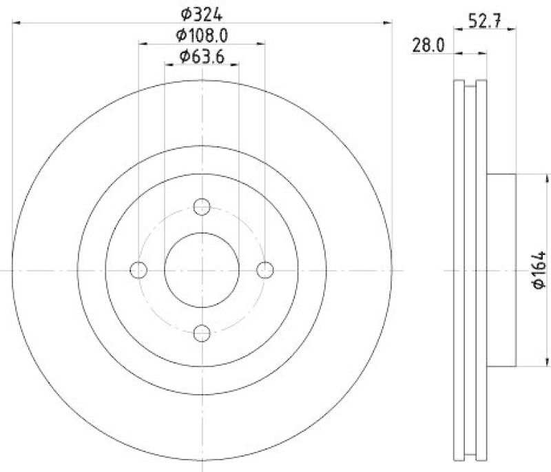 HELLA 8DD 355 112-711 Bremsscheibe f&uuml;r FORD FOCUS (DAW/DBW)