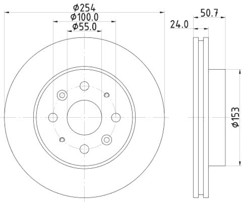 HELLA 8DD 355 112-781 Bremsscheibe f&uuml;r KIA