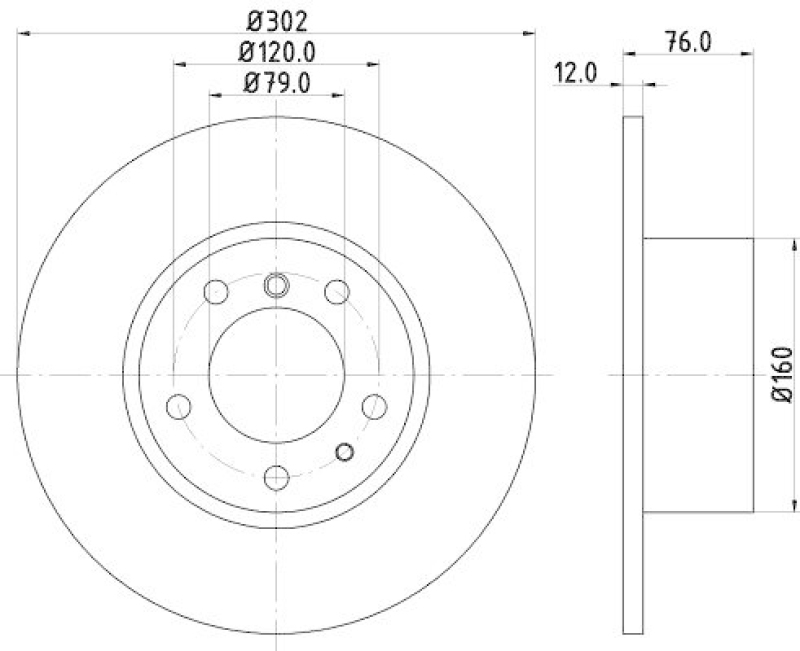 HELLA 8DD 355 127-021 Bremsscheibe für BMW