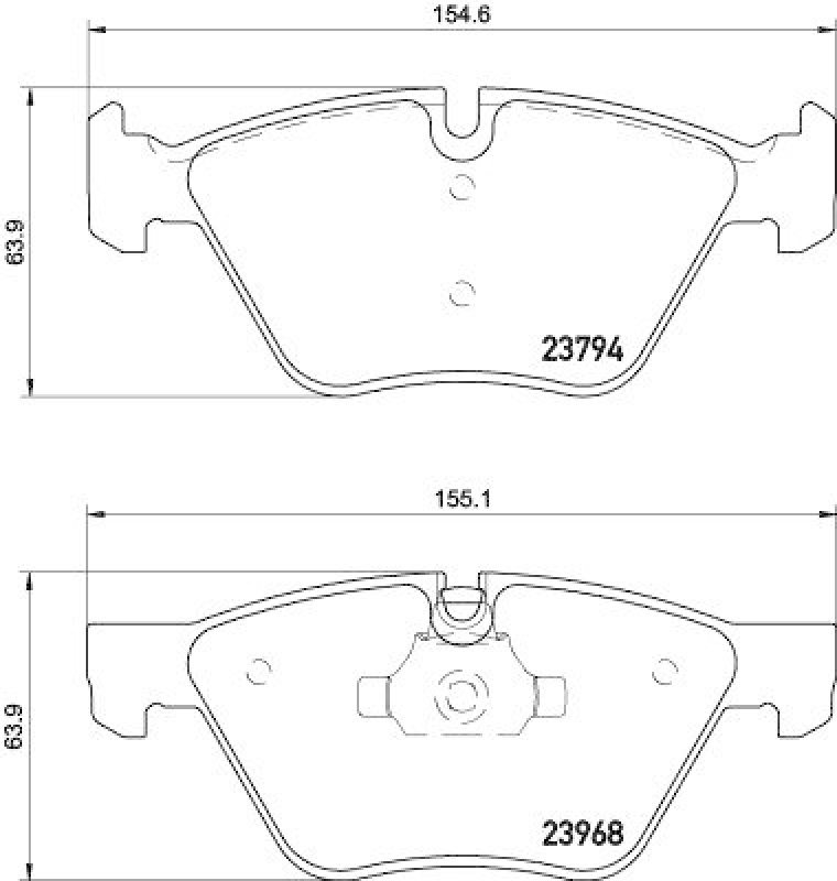 HELLA 8DB 355 011-321 Bremsbelagsatz, Scheibenbremsbelag f&uuml;r BMW