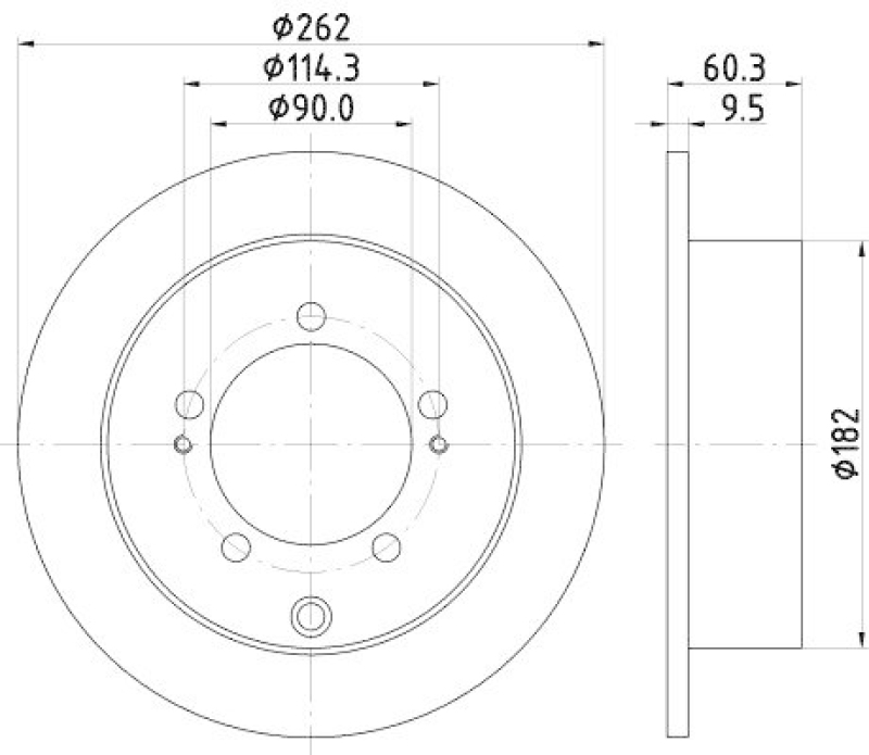 HELLA 8DD 355 112-941 Bremsscheibe f&uuml;r MITSU. PAJERO PININ