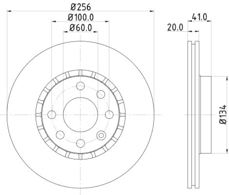 HELLA 8DD 355 127-071 Bremsscheibe f&uuml;r OPEL