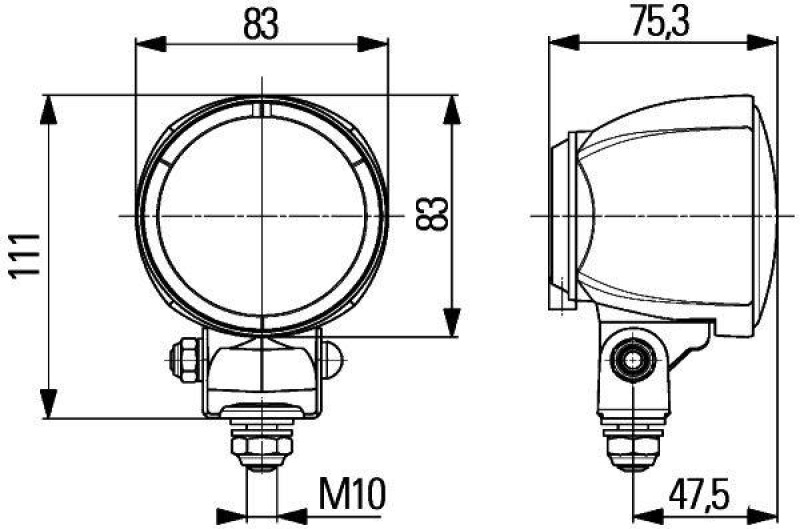 HELLA 1G0 996 176-011 AScheinwerfer Modul 70 Halogen