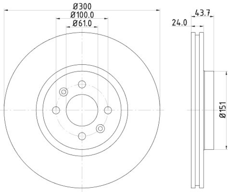 HELLA 8DD 355 113-061 Bremsscheibe f&uuml;r RENAULT