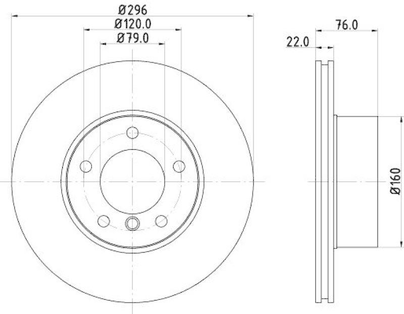 HELLA 8DD 355 127-251 Bremsscheibe f&uuml;r BMW