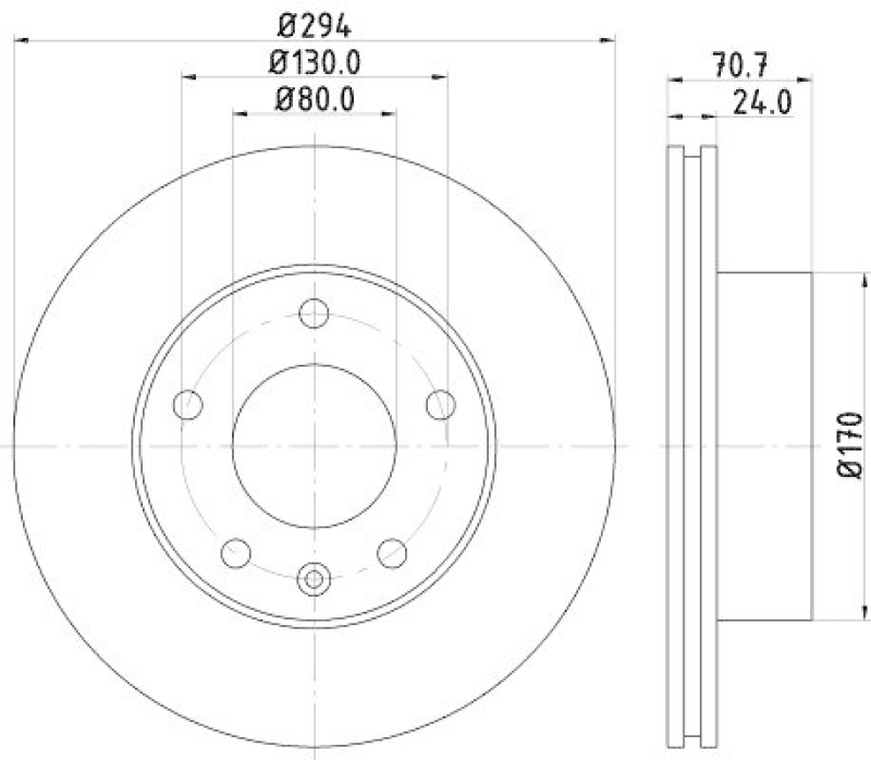 HELLA 8DD 355 113-391 Bremsscheibe f&uuml;r LDV