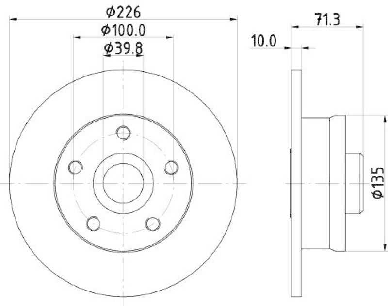 HELLA 8DD 355 113-411 Bremsscheibe f&uuml;r VW/SEAT
