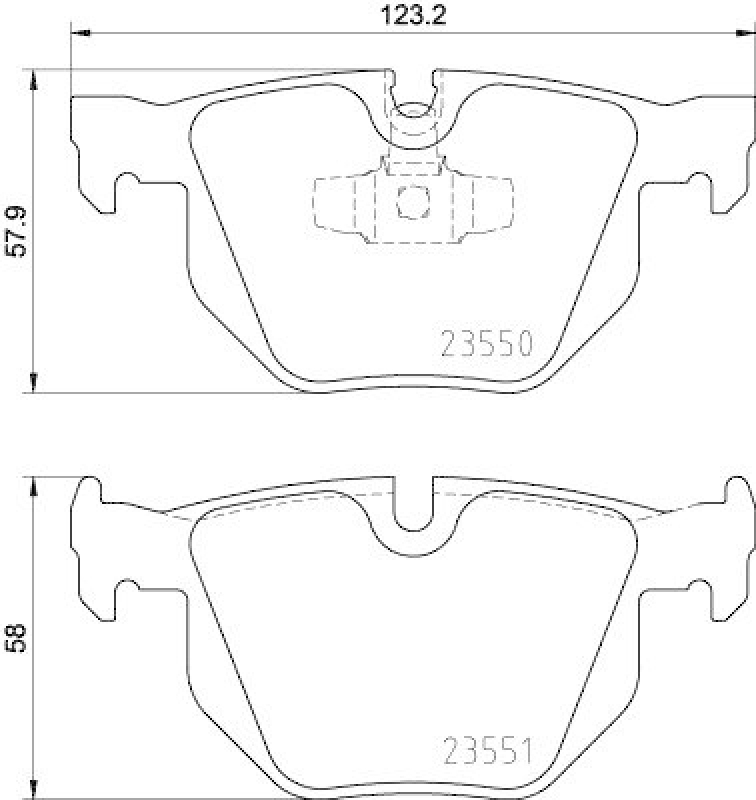 HELLA 8DB 355 011-801 Bremsbelagsatz, Scheibenbremsbelag f&uuml;r BMW