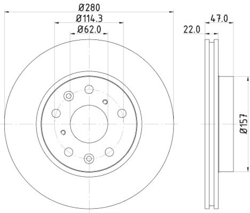 HELLA 8DD 355 113-631 Bremsscheibe f&uuml;r SUZUKI/FIAT