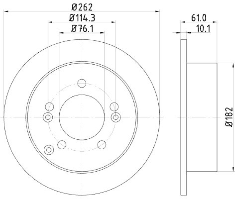 HELLA 8DD 355 113-641 Bremsscheibe f&uuml;r HYUNDAI/KIA