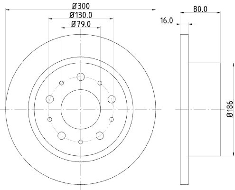 HELLA 8DD 355 113-731 Bremsscheibe f&uuml;r FIAT/P.S.A