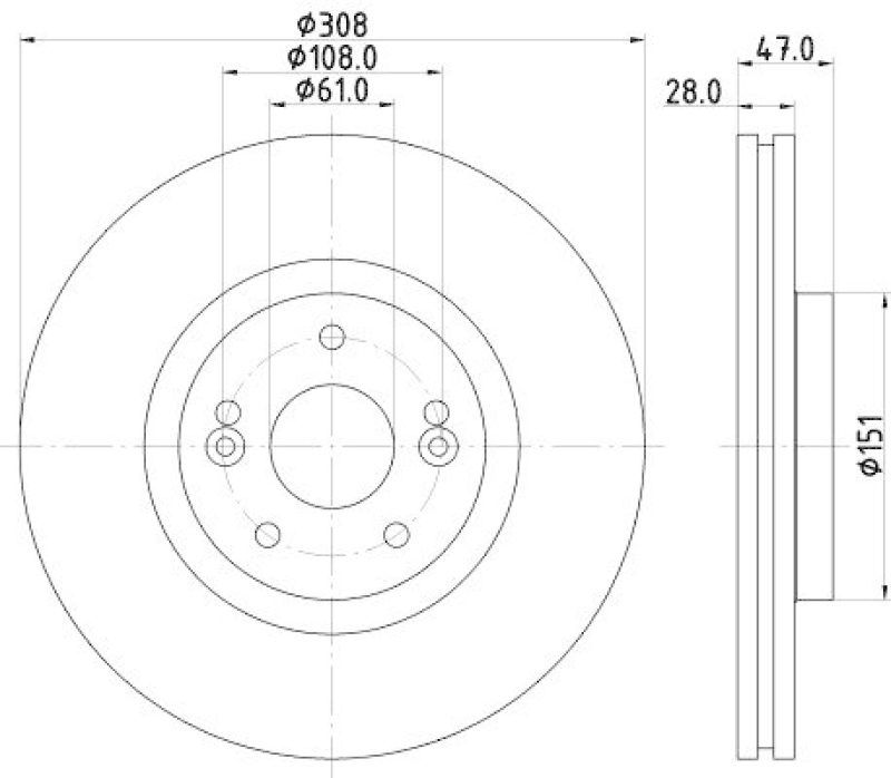 HELLA 8DD 355 113-741 Bremsscheibe f&uuml;r RENAULT