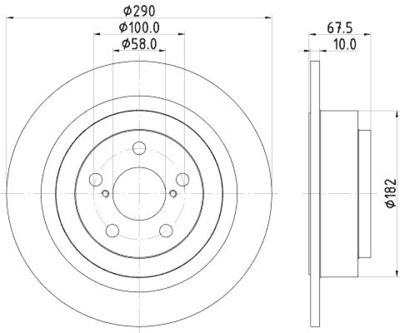 HELLA 8DD 355 113-791 Bremsscheibe f&uuml;r SUBARU