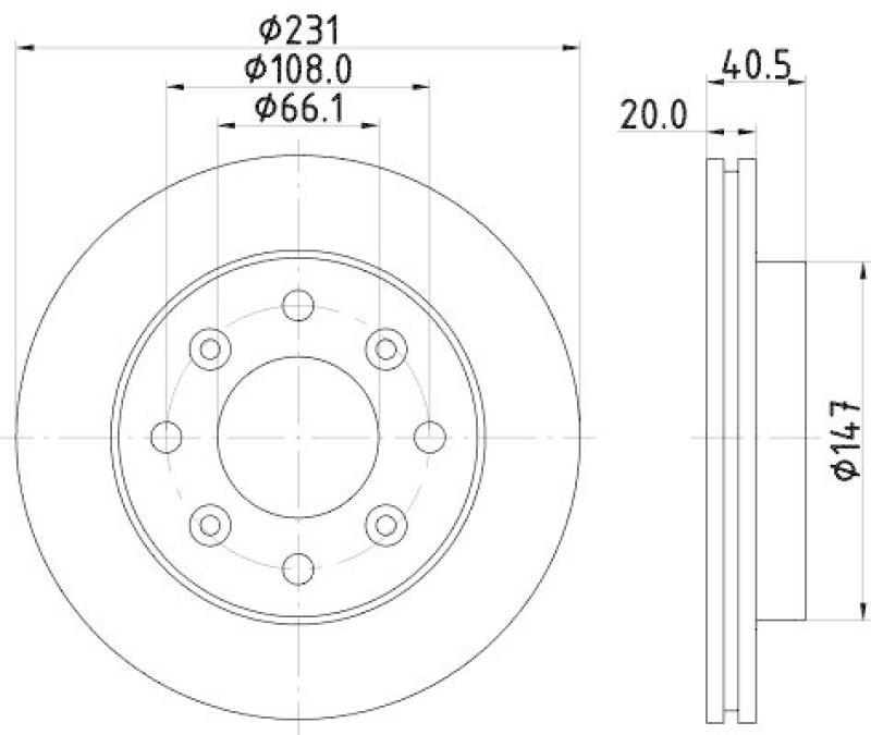 HELLA 8DD 355 113-801 Bremsscheibe f&uuml;r ROVER
