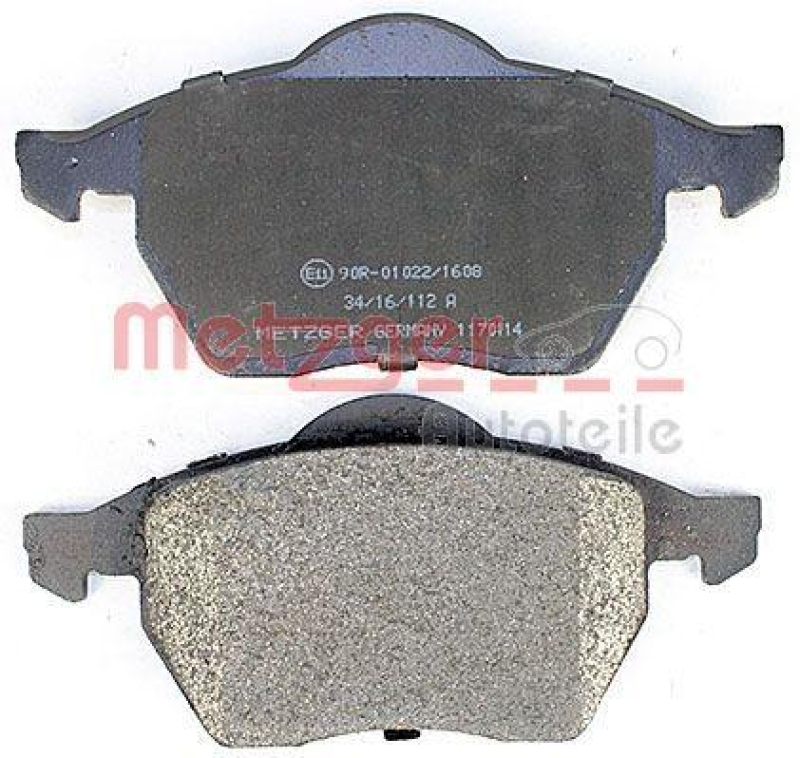 METZGER 1170114 Bremsbelagsatz, Scheibenbremse WVA 21 624