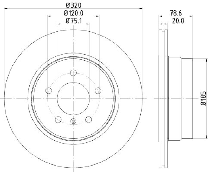 HELLA 8DD 355 114-001 Bremsscheibe f&uuml;r BMW