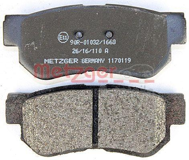 METZGER 1170119 Bremsbelagsatz, Scheibenbremse WVA 23 543