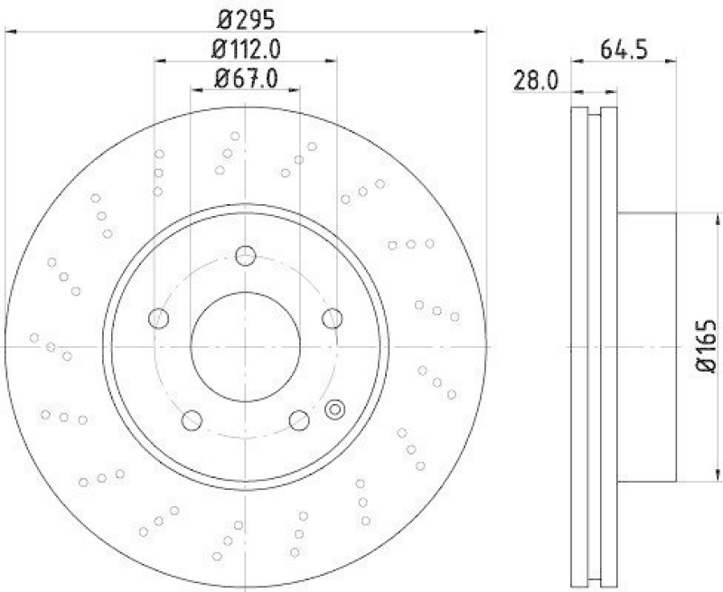 HELLA 8DD 355 114-391 Bremsscheibe f&uuml;r MB