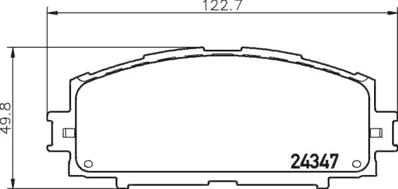 HELLA 8DB 355 012-361 Bremsbelagsatz, Scheibenbremsbelag f&uuml;r TOYOTA