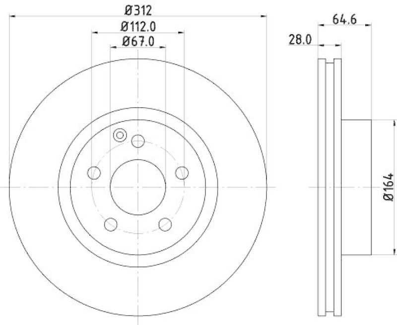 HELLA 8DD 355 127-771 Bremsscheibe f&uuml;r MB