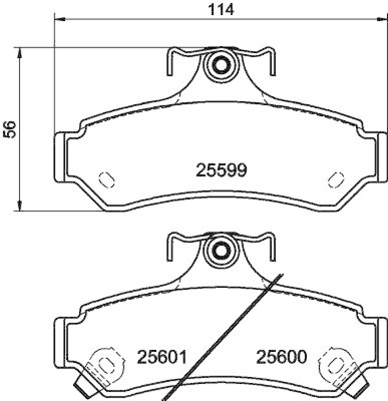 HELLA 8DB 355 020-531 Bremsbelagsatz, Scheibenbremsbelag f&uuml;r TOYOTA