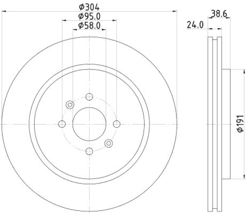 HELLA 8DD 355 114-871 Bremsscheibe f&uuml;r MG