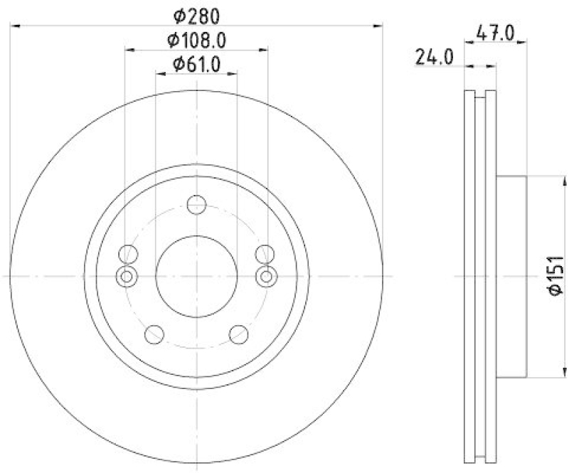 HELLA 8DD 355 127-861 Bremsscheibe f&uuml;r RENAULT
