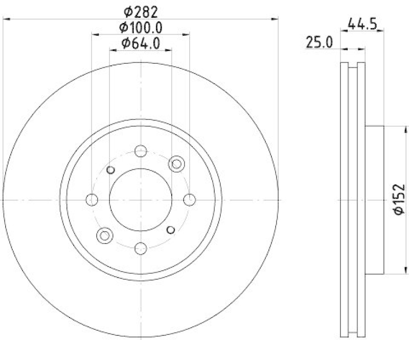 HELLA 8DD 355 114-921 Bremsscheibe für MG