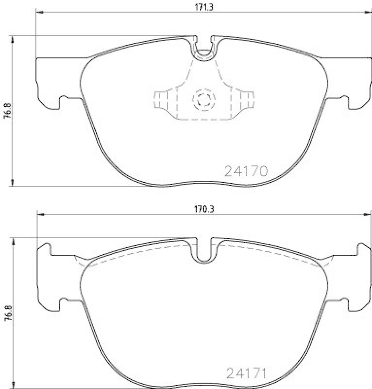 HELLA 8DB 355 012-541 Bremsbelagsatz, Scheibenbremsbelag f&uuml;r BMW