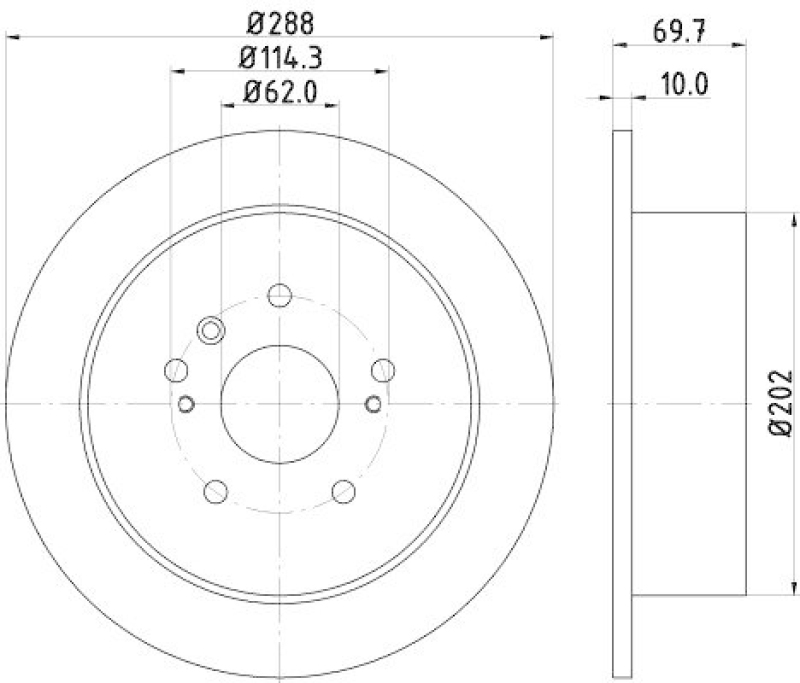 HELLA 8DD 355 114-991 Bremsscheibe f&uuml;r LEXUS