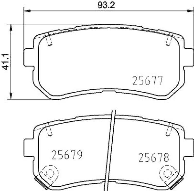 HELLA 8DB 355 020-851 Bremsbelagsatz, Scheibenbremsbelag f&uuml;r KIA PICANTO (TA)
