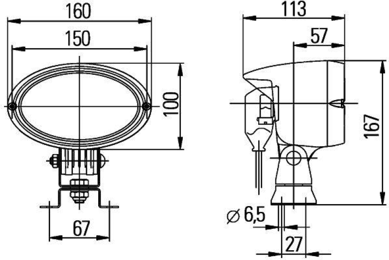 HELLA 1GA 996 161-391 AScheinwerfer Oval 100 Halogen
