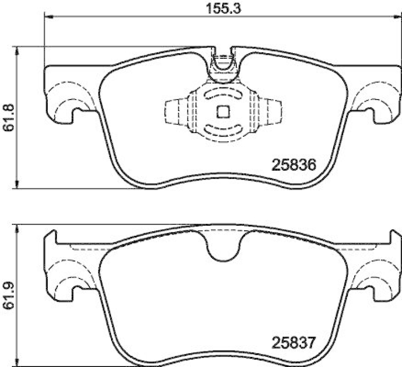 HELLA 8DB 355 020-931 Bremsbelagsatz, Scheibenbremsbelag f&uuml;r CITRO&Euml;N
