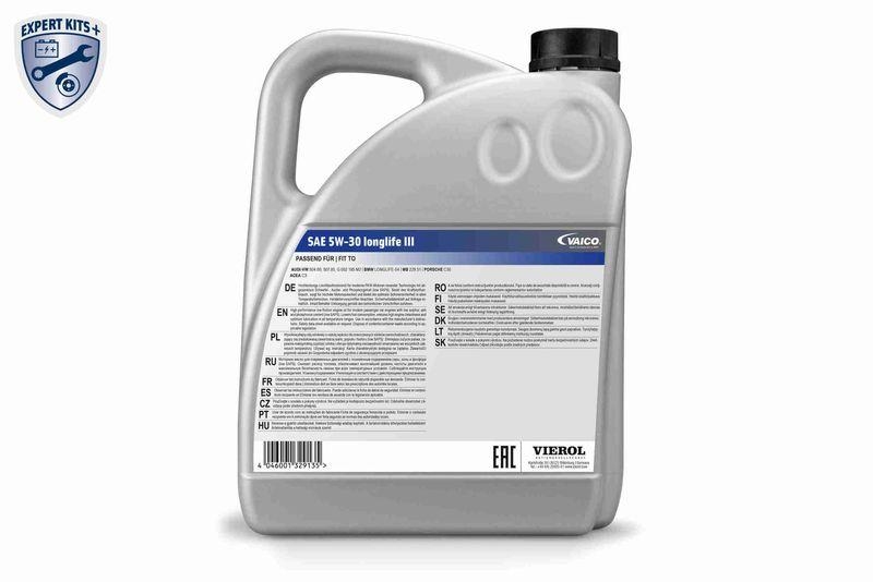 VAICO V60-3017 Teilesatz, Inspektion Sae 5W-40 + Filter + &Ouml;lablassschraube F&uuml; f&uuml;r OPEL