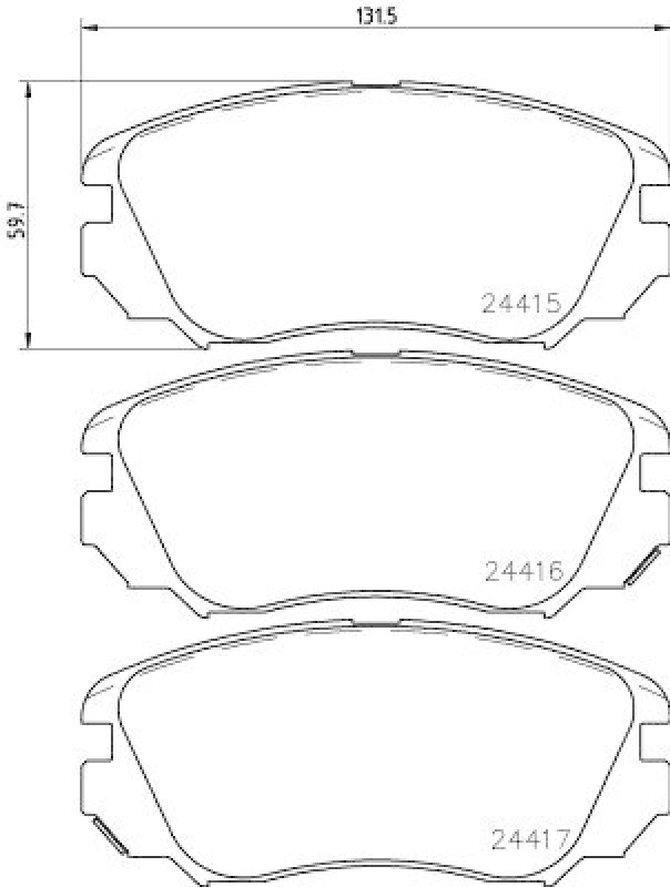 HELLA 8DB 355 013-051 Bremsbelagsatz, Scheibenbremsbelag für OPEL/SAAB/VAUXHALL/...