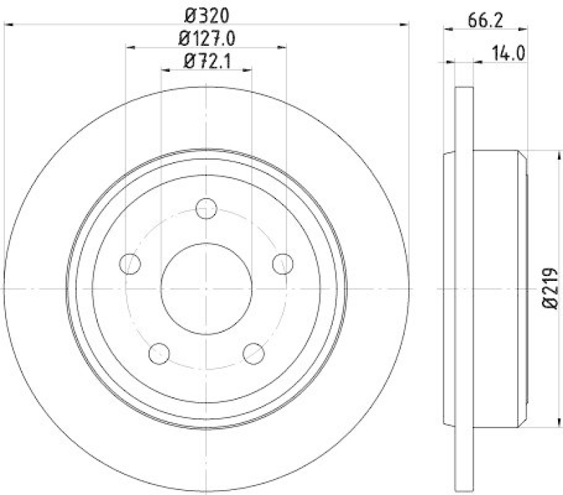 HELLA 8DD 355 115-501 Bremsscheibe f&uuml;r JEEP