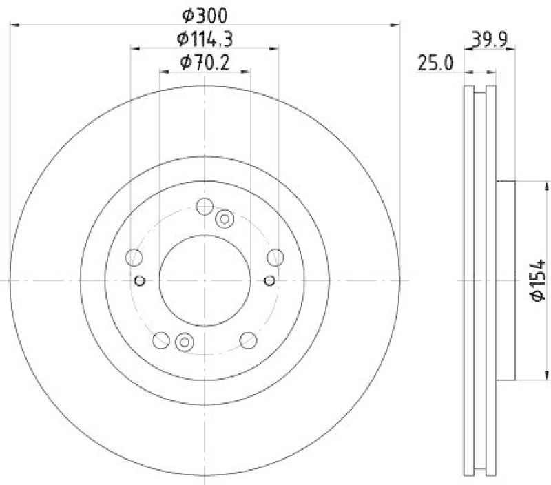 HELLA 8DD 355 115-561 Bremsscheibe für HONDA S2000 (AP)