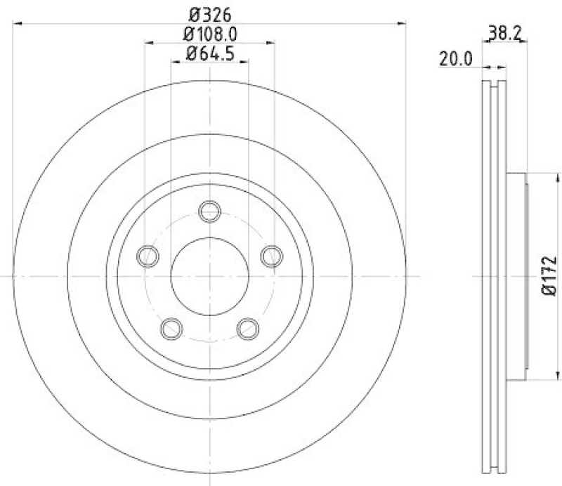 HELLA 8DD 355 115-581 Bremsscheibe für JAGUAR