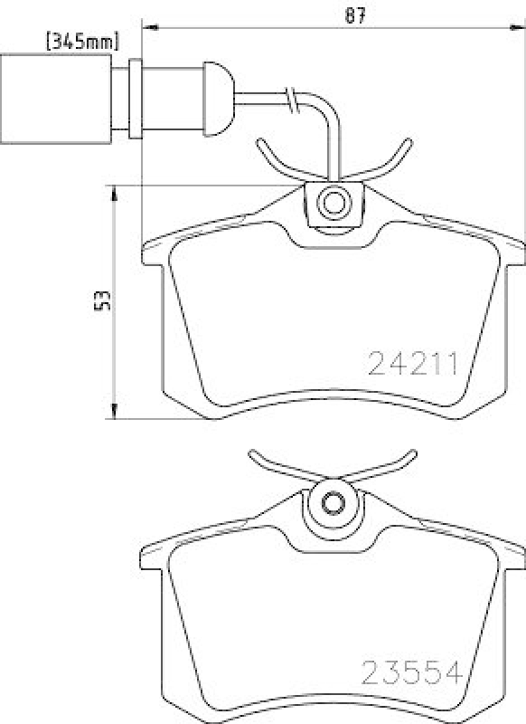 HELLA 8DB 355 013-131 Bremsbelagsatz, Scheibenbremsbelag f&uuml;r AUDI A4 Avant (B5)
