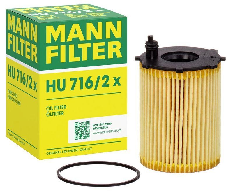 MANN-FILTER HU 716/2 x &Ouml;lfilter f&uuml;r PSA