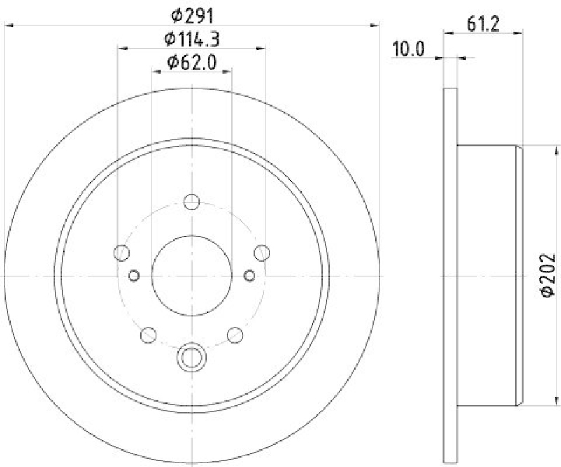 HELLA 8DD 355 115-711 Bremsscheibe f&uuml;r LEXUS