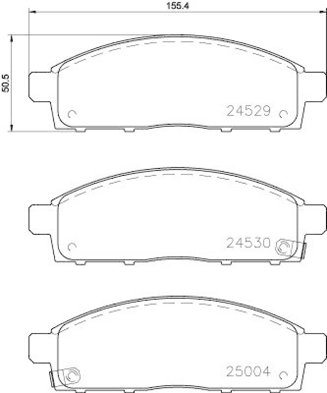 HELLA 8DB 355 013-221 Bremsbelagsatz, Scheibenbremsbelag f&uuml;r MITSU.