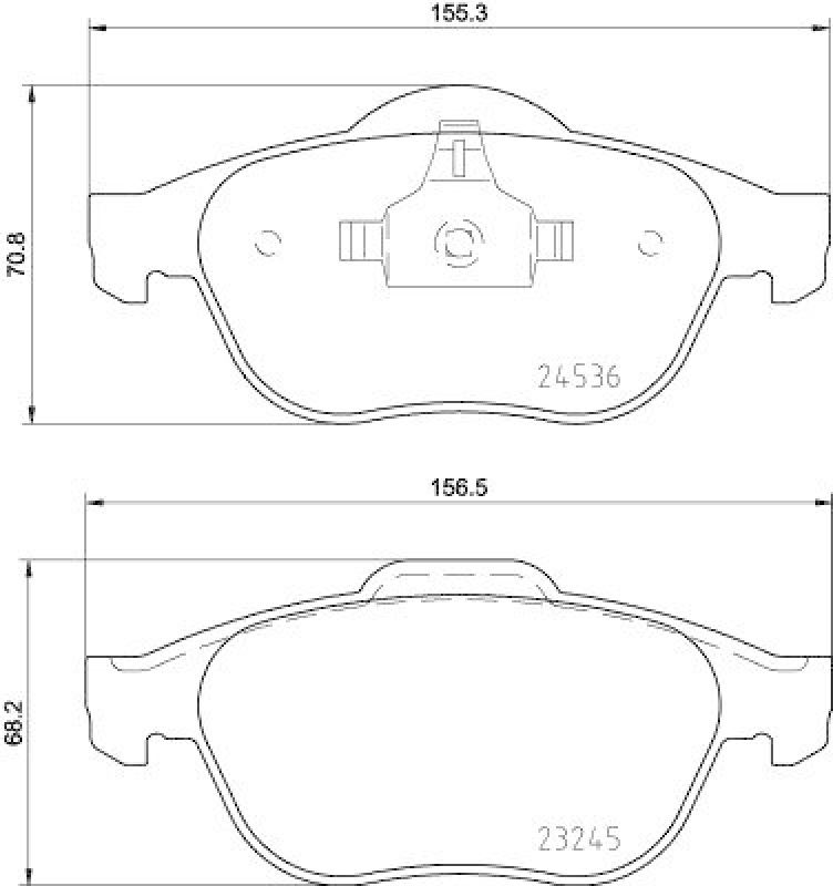 HELLA 8DB 355 013-241 Bremsbelagsatz, Scheibenbremsbelag für RENAULT