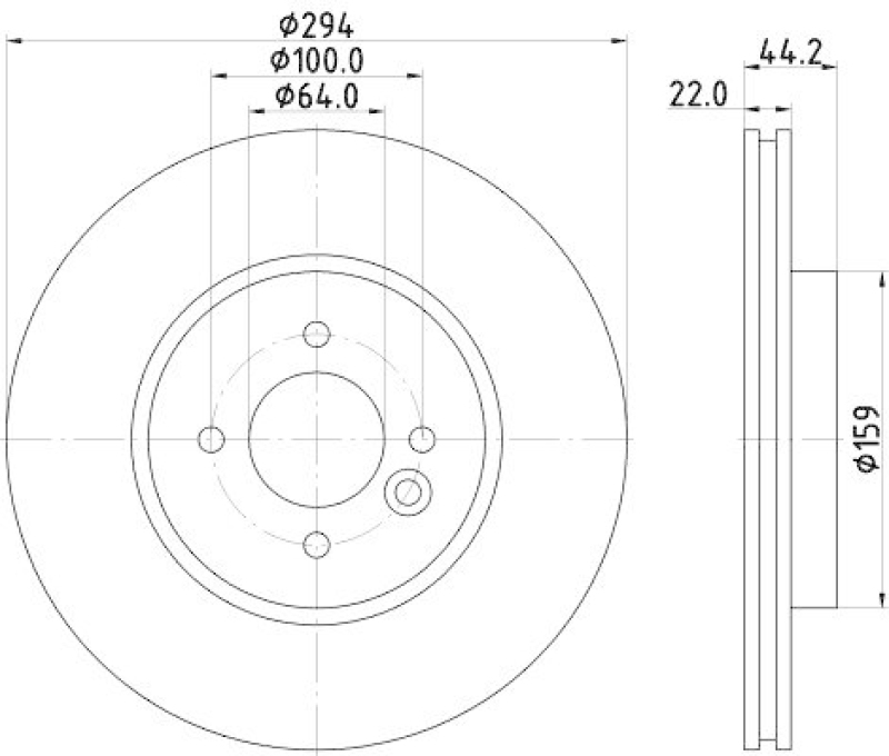 HELLA 8DD 355 115-881 Bremsscheibe f&uuml;r MINI
