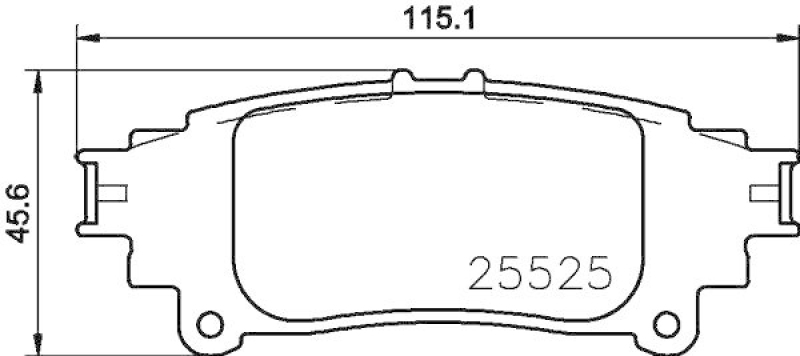 HELLA 8DB 355 021-661 Bremsbelagsatz, Scheibenbremsbelag f&uuml;r TOYOTA