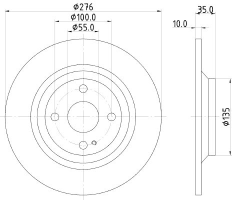 HELLA 8DD 355 116-071 Bremsscheibe f&uuml;r MAZDA MX-5 II (NB)