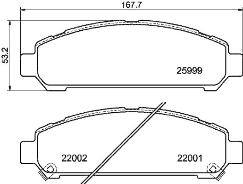 HELLA 8DB 355 021-821 Bremsbelagsatz, Scheibenbremsbelag f&uuml;r TOYOTA VENZA