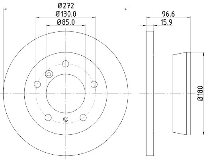 HELLA 8DD 355 128-411 Bremsscheibe f&uuml;r MB/VW