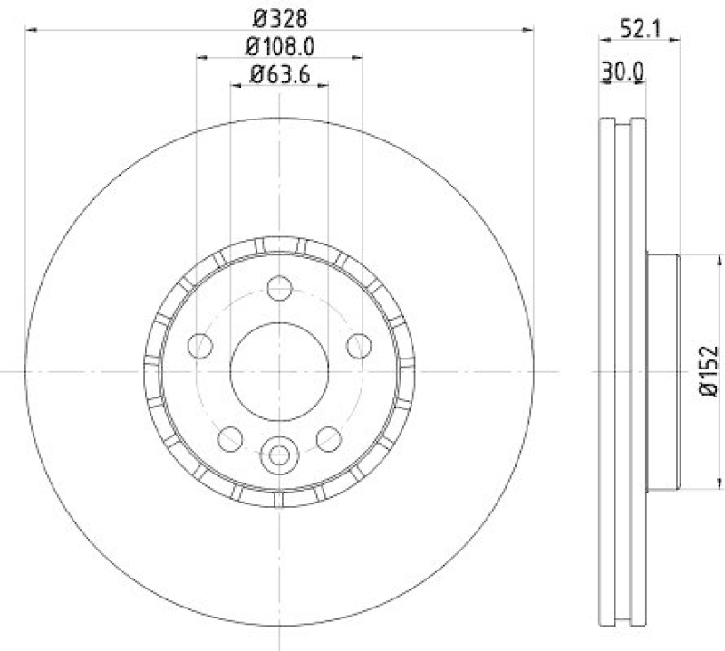 HELLA 8DD 355 116-181 Bremsscheibe für VOLVO